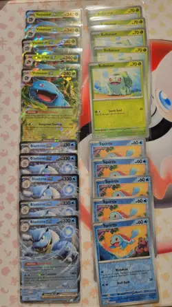 Pokemon 151 Blooming Waters Promos Blastoise/Venusaur/Squirtle/Bulbasaur-4 Cards - Image 3
