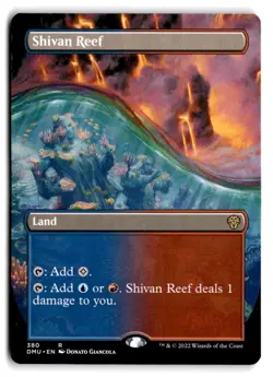 Shivan Reef (Borderless) -DMU Dominaria United #380 RARE MTG Magic TCG Card - Image 1