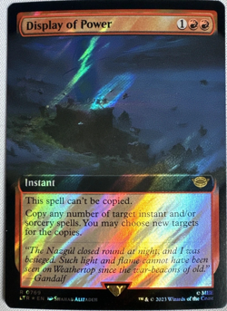 Display of Power - LTR 0769 RARE Extended Art Surge Foil MtG TCG Card - Image 1