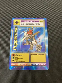 Puppetmon Bo-96 Deutsch Near Mint Digimon Card Game 1999 Bandai Vintage 1999 - Image 1