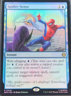 Spider-Sense - 0046 - RARE - Foil - Spider-Man - MTG TCG Card - Image 1