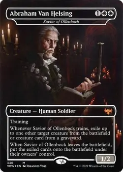 Abraham Van Helsing - Savior of Ollenbock BORDERLESS 330 - MYTHIC RARE MtG TCG - Image 1