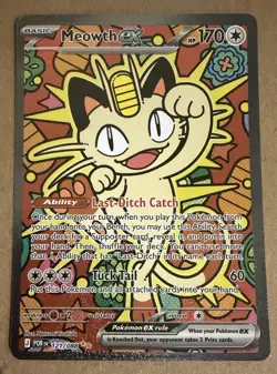 Meowth Ex 121/088 Perfect Order Special Illustration Rare 2026 Pokemon Card - Image 1