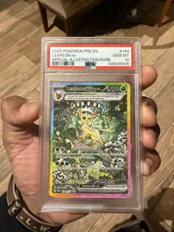 Pokemon Leafeon ex 144/131 Prismatic Evolutions Special Illustration Holo PSA 10 - Image 4