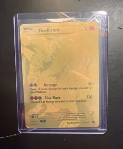 Pokemon Reshiram Full Art Holo Secret Rare 114/113 Legendary Treasures 130 HP - Image 1