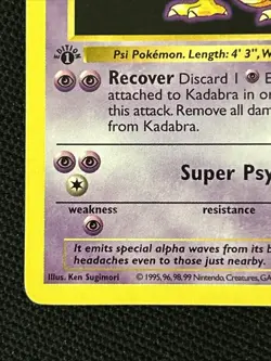 Pokemon Kadabra 032/102 (1st Edition) (Shadowless) Never Played *Near Mint* - Image 2