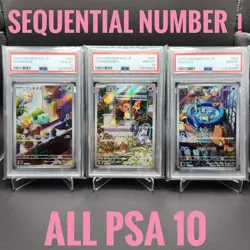 Pokemon Bulbasaur Squirtle Charmander AR PSA 10 SEQUENTIAL Special Deck Set - Image 1