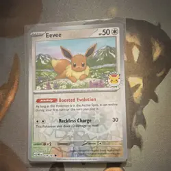 Pokemon TCG Eevee 074/131 Sv: Prismatic Evolutions Promo Pokemon Day Stamp - Image 1