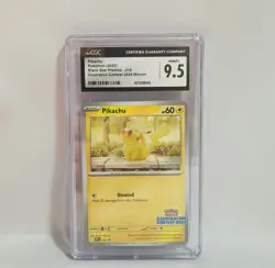 2025 Pokemon TCG Pikachu 214 Black Star Promos Ilustration Contest CGC 9.5 MINT+ - Image 1