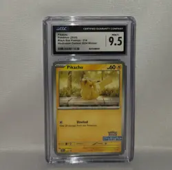 2025 Pokemon TCG Pikachu 214 Black Star Promos Ilustration Contest CGC 9.5 MINT+ - Image 3