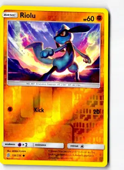 Riolu 116/236 Common Unified Minds Pokemon Reverse Holo Lightly Played - Image 1