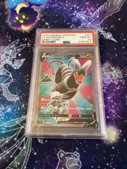 Japanese Pokemon 2020 Infinity Zone HOUNDOOM V Full Art Holo 101/100 - PSA 10 - Image 1