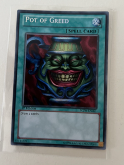 Pot of Greed Yu-Gi-Oh 1st Ed LCJW-EN061 Secret Rare High Name Misprint Mint+ - Image 1