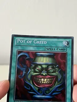 Pot of Greed Yu-Gi-Oh 1st Ed LCJW-EN061 Secret Rare High Name Misprint Mint+ - Image 2