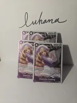 One Piece TCG English Charlotte Pudding EB03-035 Blocker 4x Regular Holo - Image 1
