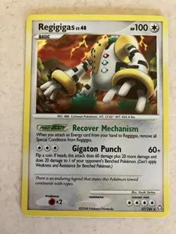 POKEMON REGIGIGAS CARD 37/146 LEGENDS AWAKENED HOLOGRAM HOLO 2008 - Image 1