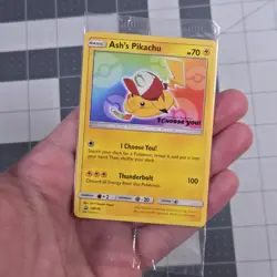 SEALED Ash’s Pikachu TCG SM108 2017 Promo Card Pokemon "I Choose You" Clean - Image 1