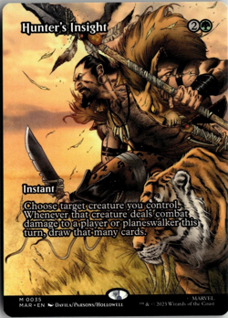 Hunter's Insight - 0035 Borderless Spider Man MTG TCG Card 0035 - Image 1