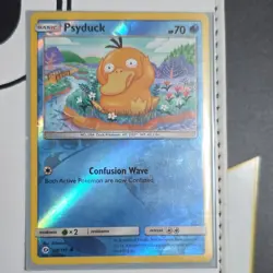 Pokemon TCG Psyduck 28/149 SM Base Set Reverse Holo Common 70HP Card 2017 - Image 1
