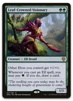 Leaf-Crowned Visionary #167 (NM) Dominaria United DMU Magic MTG - Image 1