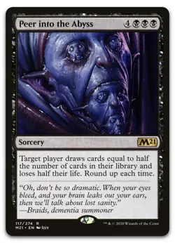 Peer into the Abyss #117 (NM) Core Set 2021 M21 Magic MTG - Image 1