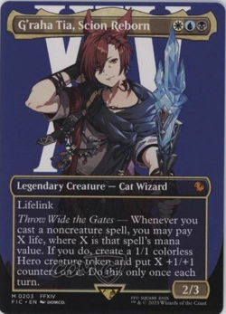 G'raha Tia Scion Reborn (Borderless) MYTHIC Final Fantasy Commander MtG # 0203 - Image 1