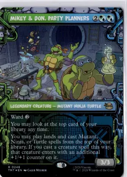 Mikey & Don, Party Planners (Showcase) TMNT Foil NM R 0246 - Image 1