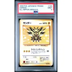 PSA 9 Zapdos 145 ANA All Nippon Airlines Promo Pokemon Card Japanese 1999 Mint - Image 1