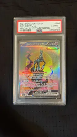 Pokemon Iron Crown ex SV05 Special Illustration Rare 206/162 PSA 10 - Image 1