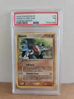 PSA 7 Anorith - 29/92 - Reverse Holo English Pokemon EX Legend Maker - Image 1