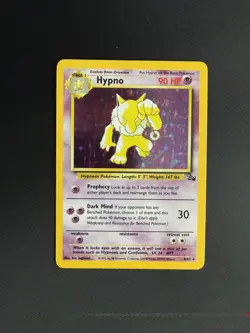 Hypno Holo Fossil Pokemon 8/62 Rare WOTC English Near Mint - Image 1