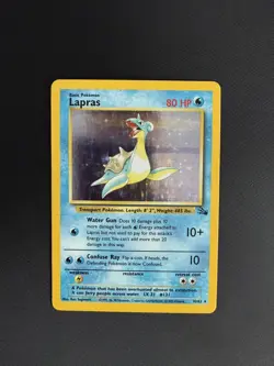 Lapras Holo Fossil Pokemon 10/62 Rare WOTC English Near Mint - Image 1