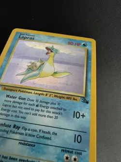 Lapras Holo Fossil Pokemon 10/62 Rare WOTC English Near Mint - Image 3