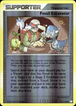 Pokemon Reverse Holo Fossil Excavator Mysterious Treasures 111/123 LP+ or Better - Image 1