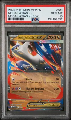 2025 POKEMON MEP EN-ME BLACK STAR PROMO MEGA LATIAS EX BOX MEGA LATIAS EX PSA 10 - Image 1
