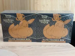 Pokemon TCG Shining Fates ETB x2 Elite Trainer Box Brand New Sealed Eevee HTF - Image 1
