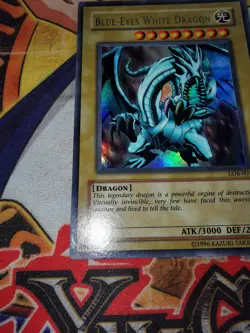 Blue-Eyes White Dragon lob-001 *OG PRINT* Unltd Ed (MP) Ultra Rare Yu-Gi-Oh! - Image 4