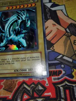 Blue-Eyes White Dragon lob-001 *OG PRINT* Unltd Ed (MP) Ultra Rare Yu-Gi-Oh! - Image 5