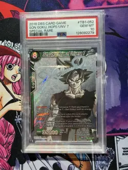 2018 DBS Card Game Son Goku, Hope Of Universe 7 SPR PSA 10 - Image 1