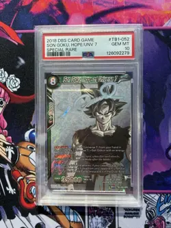 2018 DBS Card Game Son Goku, Hope Of Universe 7 SPR PSA 10 - Image 4