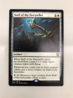 Staff of the Storyteller MTG Magic the Gathering Card NM Near Mint All One ONC - Image 1