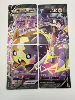 Pokemon Morpeko V-Union 4 Card Set SWSH287 SWSH288 SWSH289 SWSH290 Promo NM/Mint - Image 1