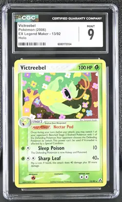 CGC 9 MINT Victreebel 2006 EX Legend Maker 13/92 Holo Pokemon Card - Image 1