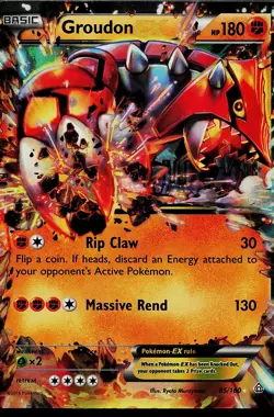 Pokemon Card - Groudon EX Holo XY - Primal Clash 85/160 Ultra Rare - Image 1