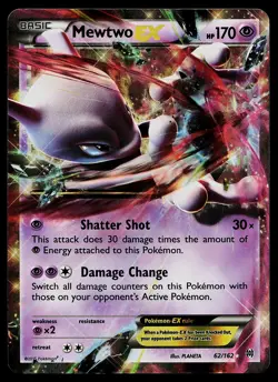 Pokemon Card - Mewtwo EX Holo XY - BREAKthrough 62/162 Ultra Rare - Image 1