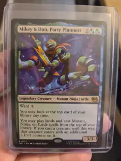 Magic TMNT Mikey And Don Party Planners Rare #157 Sharp 🔥 Tcg - Image 1