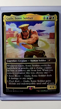 MTG Magic the Gathering Street Fighter 2 Secret Lair Foil Guile Sonic Soldier - Image 1