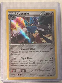 Pokemon TCG - Lucario 63/124 - Vintage Holo Rare - XY Fates Collide NM - Image 1