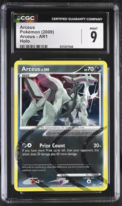 CGC 9 MINT Arceus 2009 Arceus AR1 Holo Pokemon Card - Image 1