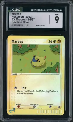 2003 Pokemon EX Dragon Mareep Reverse Holo #64 CGC 9 - Image 1